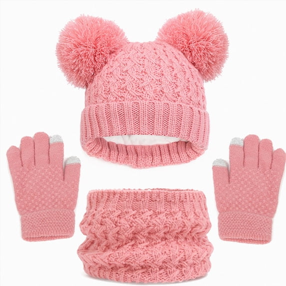 Toddler Boys Girls Beanie Hat Fleece Lined Knit Hat with Ear Flaps Warm Winter Hat 6-12 Months 12-24 Months 2T 3T 4T 5T 6T 7T 8T 9T Children(Watermelon Red,1-6 Years)