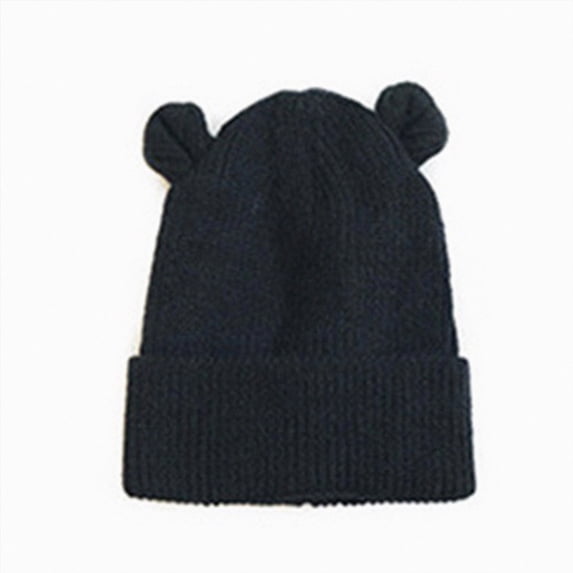 Toddler Boys Girls Beanie Hat Infant Baby Girls Boys Soft Warm Knit Hat Kids Winter Hat With Fleece Hood Cap