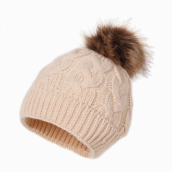 Toddler Boys Girls Beanie Hat Infant Toddler Winter Skiing Hat For Baby Girl Boy Knitted Warm Skiing Caps Pompom Kids Hat 0 24 Months