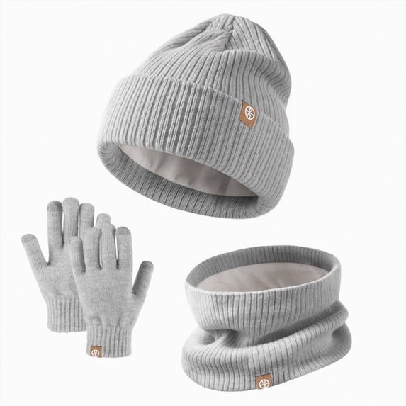 Toddler Boys Girls Beanie Hat Kids Winter Hat Gloves Scarf Set Girls Toddler Children Hats With Knit Neck Warmer Gaiter Mittens Fleece Lined Set