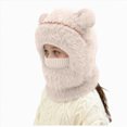 thumbnail image 1 of Toddler Boys Girls Beanie Hat Winter Pullover Hat Children's Double Ear Hat Solid Color Cute Knitting Yarn Boys Girls Baby Hat, 1 of 7