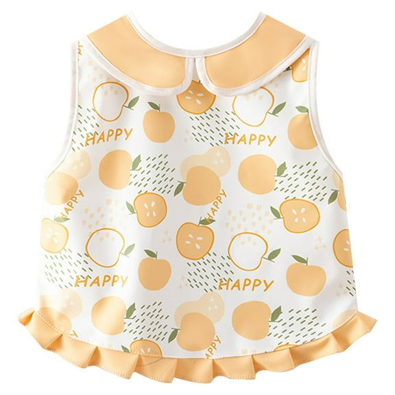 Toddler Boys Girls Bibs Adjustable Feeding Smock Soft Comfortable Mealtime Cover Durable Easy Clean Bib Clothes for Kids Size 2-4T