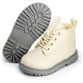 thumbnail image 1 of Toddler Boys Girls Boots Waterproof Leather Lace Up Ankle Anti-Slip Rubber Sole Baby Hiking Boots(Toddler/Little Kid), 1 of 7
