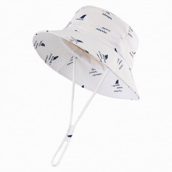 Toddler Boys Girls Bucket Hat Summer Baby Sun Hat UPF 50+ Sun Protective Toddler Bucket Hat Summer Kids Beach Hats Wide Brim Outdoor Play Hat For Boys Girls Gibobby,6-12 Months,White