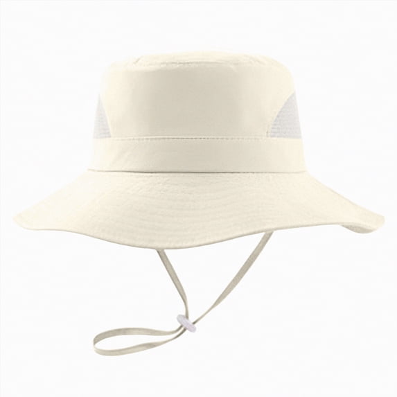Toddler Boys Girls Bucket Hat Summer Chin Strap Outdoor Sun Hat For Toddler Baby Kids Fishing Hat UPF 50+ Mesh Breathable Sun Hat Beach Hat Gibobby,1-3 Years,Khaki