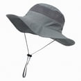 thumbnail image 1 of Toddler Boys Girls Bucket Hat Summer Outdoor Play Hat Kid's Sun Hat Wide Brim UPF 50+ Protection Hat For Toddler Boys Girls Adjustable Bucket Hat Gibobby,56,Grey, 1 of 5