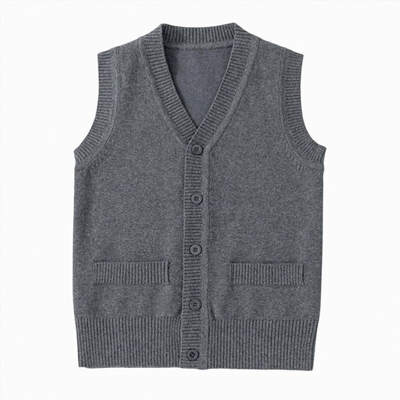 Toddler Boys Girls Cardigan Sweater Kids Casual V Neck Button Down Uniform Sweaters 6-12 Months 12-24 Months 2T 3T 4T 5T 6T 7T 8T 9T Children(Dark Gray,9-11 Years)