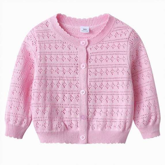 Toddler Boys Girls Cardigan Sweater School Uniforms Toddler Long Sleeve Button Knit Solid Sweaters Tops 6-12 Months 12-24 Months 2T 3T 4T 5T 6T 7T 8T 9T Children(Pink,9-10 Years)