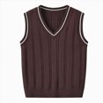thumbnail image 1 of Toddler Boys Girls Cardigans Sweater V-Neck Long Sleeve Button Solid Cotton Knit Sweaters 6-12 Months 12-24 Months 2T 3T 4T 5T 6T 7T 8T 9T Children 2-3 Years, 1 of 8
