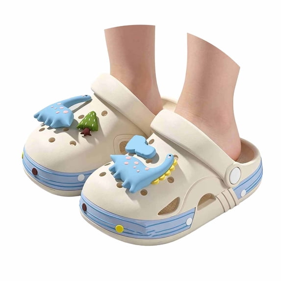 Toddler Boys Girls Cartoon Clogs Kids Clogs EVA Cute Cartoon Print Non Closed Toe Waterproof Lightweight Breathable Clogs for Indoor Outdoor Summer Use