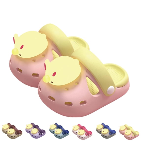 Toddler Boys Girls Cartoon Clogs Kids Clogs EVA Cute Cartoon Print Non Closed Toe Waterproof Lightweight Breathable Clogs for Indoor Outdoor Summer Use