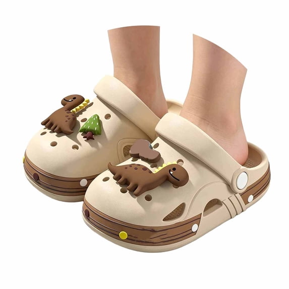Toddler Boys Girls Cartoon Clogs Kids Clogs EVA Cute Cartoon Print Non Closed Toe Waterproof Lightweight Breathable Clogs for Indoor Outdoor Summer Use