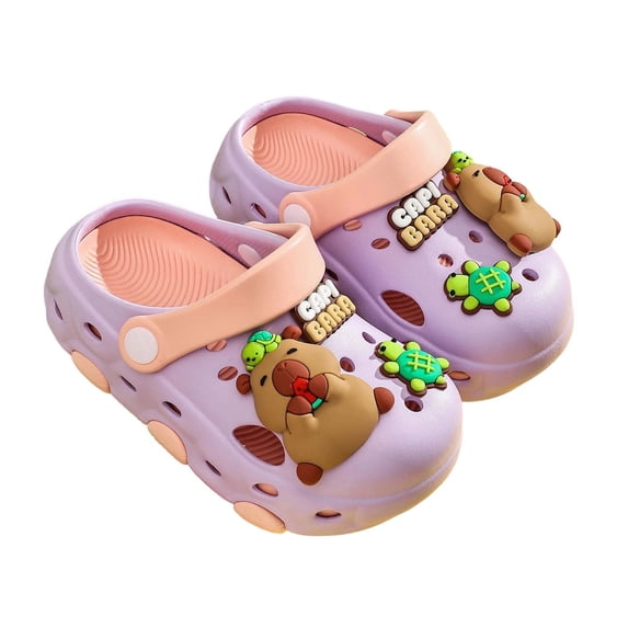 Toddler Boys Girls Cartoon Clogs Kids Clogs EVA Cute Cartoon Print Non Closed Toe Waterproof Lightweight Breathable Clogs for Indoor Outdoor Summer Use