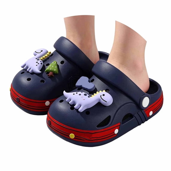Toddler Boys Girls Cartoon Clogs Kids Clogs EVA Cute Cartoon Print Non Closed Toe Waterproof Lightweight Breathable Clogs for Indoor Outdoor Summer Use