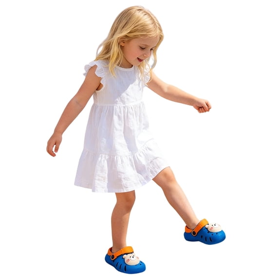 Toddler Boys Girls Cartoon Clogs Kids Clogs EVA Cute Cartoon Print Non Closed Toe Waterproof Lightweight Breathable Clogs for Indoor Outdoor Summer Use