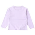 thumbnail image 1 of Toddler Boys Girls Classic Long Sleeve T-Shirt Unisex Casual Comfort Solid Color Basic Bottom Tops Tee for 2-16Years, 1 of 3