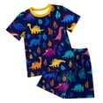 thumbnail image 1 of Toddler Boys Girls Clothes Set Sleeveless T-shirt Tank Top Elastic Waist Pocket Elastic Shorts Solid 2Pcs Outfits Cartoon Print 2PCS Set Gift Dailywear Set (7-8 Years,Yellow) Boys Summer Set, 1 of 6