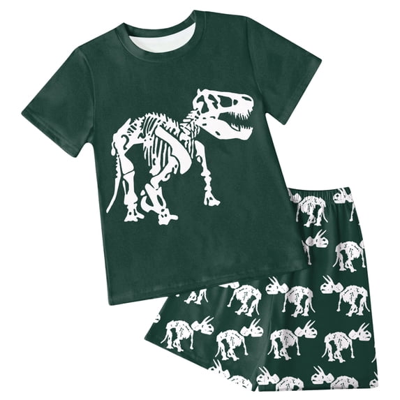 Toddler Boys Girls Clothing Set Easter Tee Shorts 3-4 Years 4-5 Years 5-6 Years Lightweight Breathable Cotton Elastic Waist School Day Cute Design (7-8Years,Green)