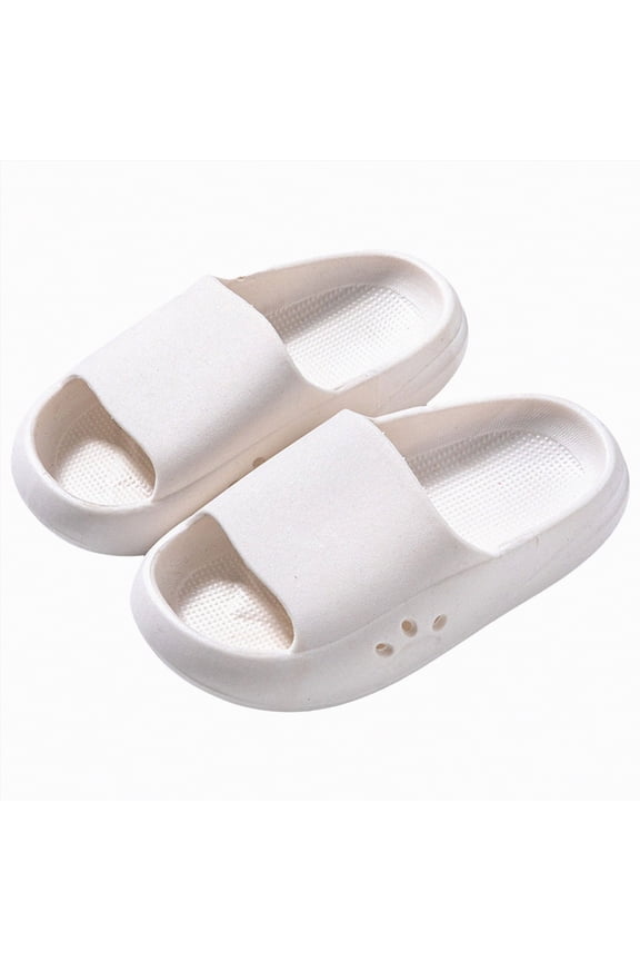 Toddler Boys Girls Cloud Slides Soft EVA Comfy Thick Sole Summer Shower Slippers Non-Slip Quick Dry Bathroom Sandals Home House Pool Beach Open Toe Shoes Gibobby,9,White