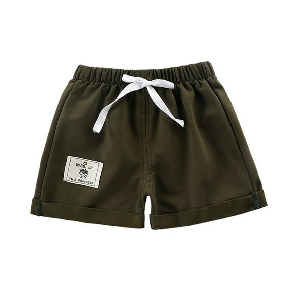 Toddler Boys Girls Cotton Beach Shorts Solid Color Shorts