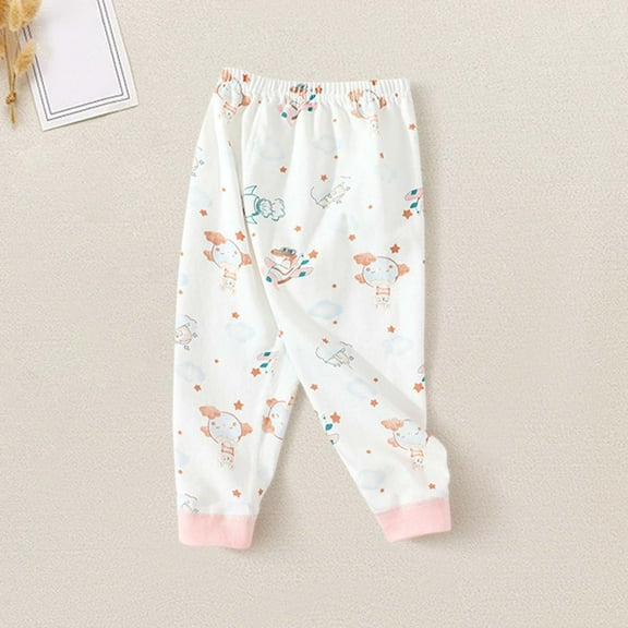 Toddler Boys Girls Cotton Leggings Elastic Waist Soft Comfy Pants for Fall Winter Warm Casual Unisex Kids Long Pants 1-7 Year