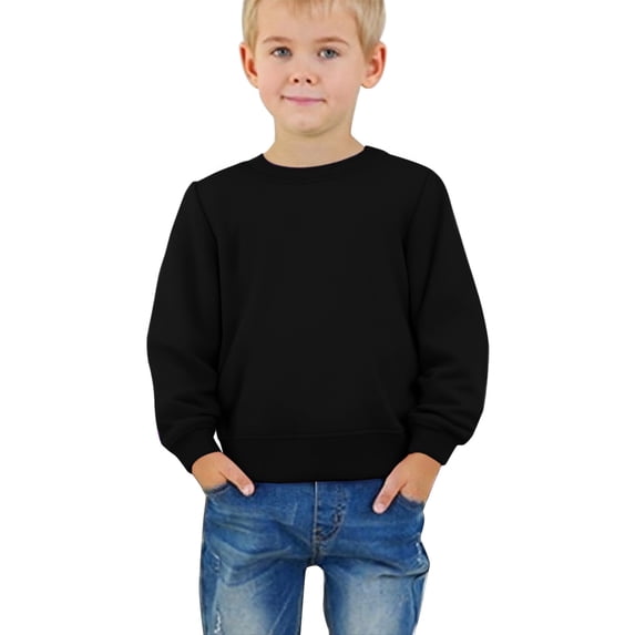 Toddler Boys Girls Crewneck Sweatshirts Kids Cute Fall Loose Hoodies Y2K Comfy Fleece Pullover Classic Casual Warm Tops