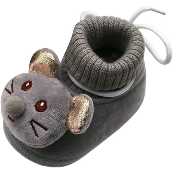 Toddler Boys Girls Cute Cartoon Fleece Lined Casual Shoes Kids Lightweight Warm Non Slip Walking Sneakers