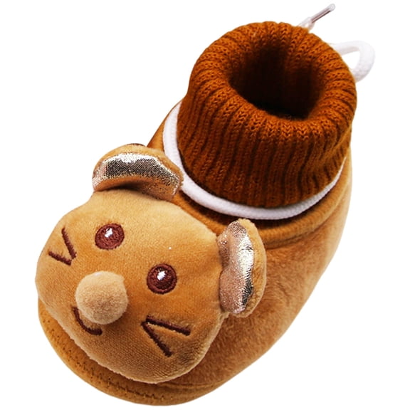 Toddler Boys Girls Cute Cartoon Fleece Lined Casual Shoes Kids Lightweight Warm Non Slip Walking Sneakers