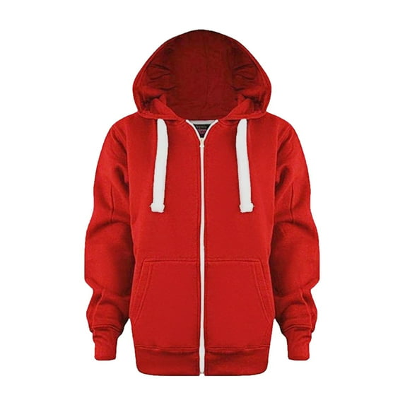Toddler Boys Girls Cute Coat Kids Solid Color Long Sleeve Zip Up Hoodie Sweatshirt Top Boys Girls Clothes Size 11-12T