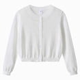 thumbnail image 1 of Toddler Boys Girls Cute Long Sleeve Button Up Cardigan Toddler Knit Sweater Infant Fall Winter Clothes 6-12 Months 12-24 Months 2T 3T 4T 5T 6T 7T 8T 9T Children(White,6-7 Years), 1 of 5