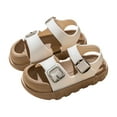 thumbnail image 1 of Toddler Boys Girls Double Buckle Sandals Children's Back Strap Water Shoes Thick Sole Casual Slides Flats, 1 of 7