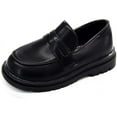 thumbnail image 1 of Toddler Boys Girls Dress Shoes PU Leather Lace Up Wedding School Uniform Loafer Flats Boys Dress Shoes, 1 of 7