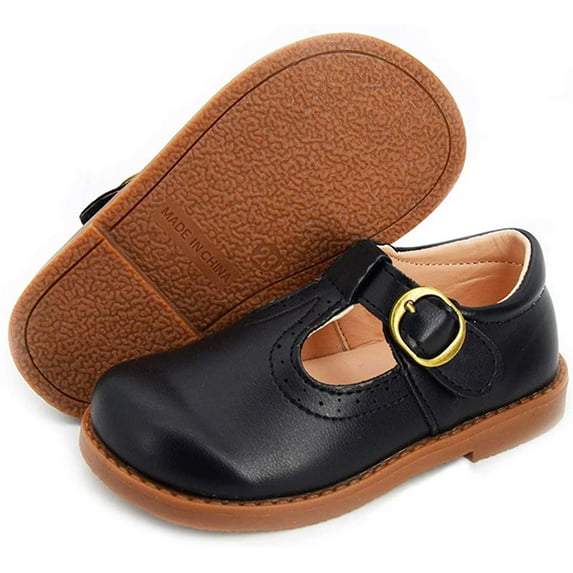 Toddler Boys Girls Dress Shoes PU Leather Lace Up Wedding School Uniform Loafer Flats Boys Dress Shoes