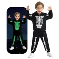 thumbnail image 1 of Toddler Boys Girls Glow-in-The-Dark Hoodies Set Halloween Skeleton Costumes Pumpkin Sweatshirt Tracksuit Pants, 2-6 Years, 1 of 9