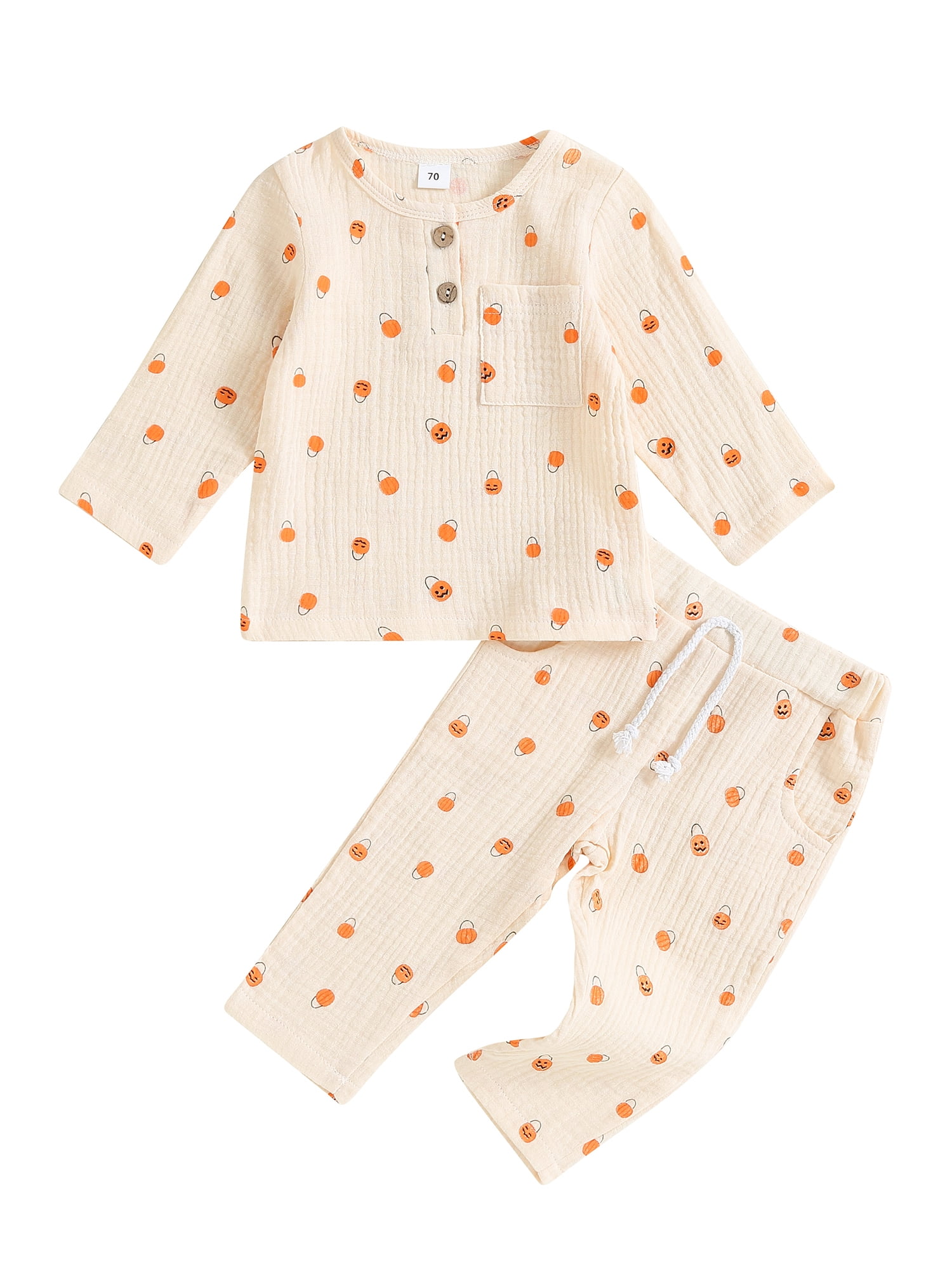 Toddler Halloween Knit Cardigan Sweater - Pumpkin Embroidery, Button Front, Soft Cotton (Sizes 0-3M To 3T)