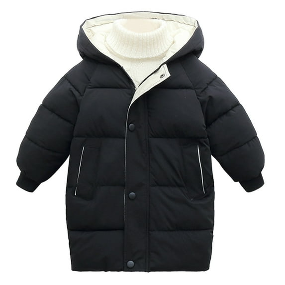 Toddler Boys Girls Jacket Baby Kids Winter Thick Warm Parkas Hooded Windproof Coat Outwear Size 5-6T