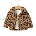 thumbnail image 1 of Toddler Boys Girls Jacket Warm Baby Long Sleeve Leopard Print Thick Coat Outer Outwear Outfits Winter Outwear Coat,Size 18-24 Months, 1 of 4
