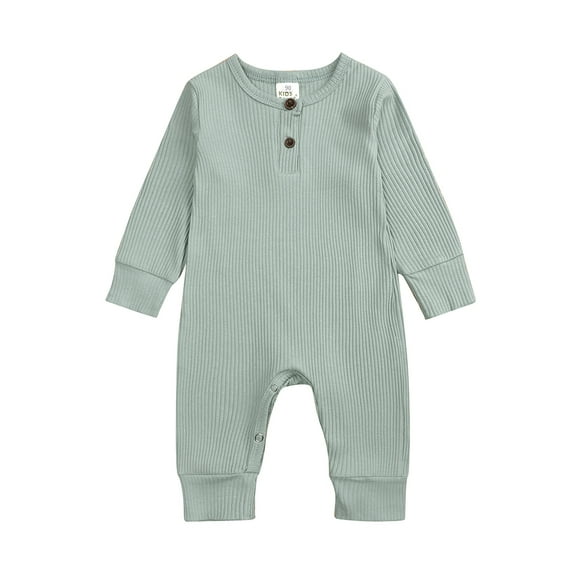 Toddler Boys Girls Jumpsuit Jumpsuit Climbing Suit Long Sleeve Spring and Autumn Solid Color 12-24months