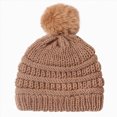 thumbnail image 1 of Toddler Boys Girls Kids Beanie Hats Winter Hat Cold Weather Knit Cuff Embroidered Cap 6-12 Months 12-24 Months 2T 3T 4T 5T 6T 7T 8T 9T Children(Coffee,One Size), 1 of 4
