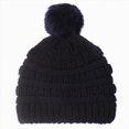thumbnail image 1 of Toddler Boys Girls Kids Beanie Hats Winter Hat Cold Weather Knit Cuff Embroidered Cap 6-12 Months 12-24 Months 2T 3T 4T 5T 6T 7T 8T 9T Children(Navy,One Size), 1 of 4