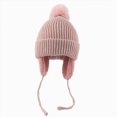 thumbnail image 1 of Toddler Boys Girls Kids Knit Beanies, Winter Hat Warm Cuffed Caps 6-12 Months 12-24 Months 2T 3T 4T 5T 6T 7T 8T 9T Children(Pink,1-6 Years), 1 of 3