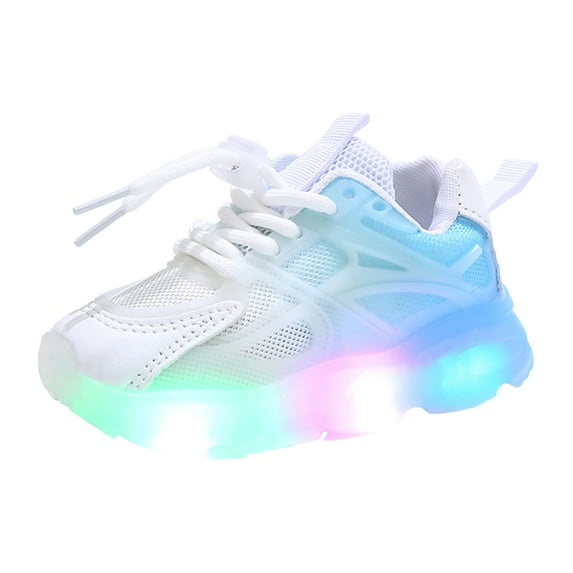 Toddler Boys Girls Light Up Running Shoes LED Flashing Lightweight Breathable Adorable Sneakers for Kids