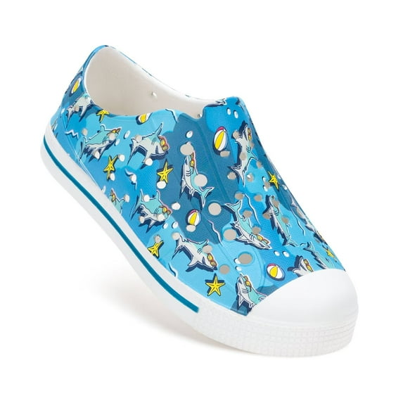 FUNCOO PLUS Toddler Boys Sandals Kids Water Shoes Summer Sneakers, Shark, Size 8