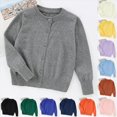 thumbnail image 1 of Toddler Boys Girls Long Sleeve Button Front Cardigan 4-5 Years, 1 of 5