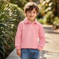thumbnail image 1 of Toddler Boys Girls Long Sleeve Casual Solid Gentleman Tops Holiday Shirts T Shirt, 1 of 4