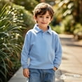 thumbnail image 1 of Toddler Boys Girls Long Sleeve Casual Solid Gentleman Tops Holiday Shirts T Shirt, 1 of 4