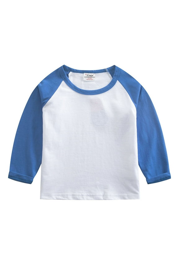Toddler Boys Girls Long Sleeve Raglan Shirt Baseball Tee Cotton T-Shirt Kids Casual Athletic Tee Shirts for 2-12Years