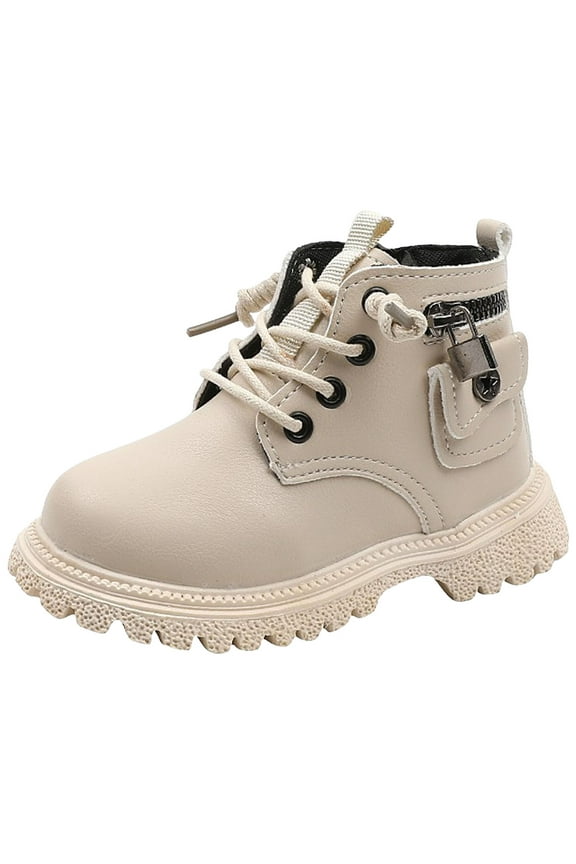 Toddler Boys Girls Non Slip Combat Boots Lightweight Slip On Ankle Booties Kids Soft Sole Non Slip Walking Shoes