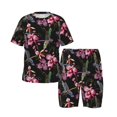 Toddler Boys Girls Pajamas Set, Dragonfly Pink Flower Kids Short Sleeve