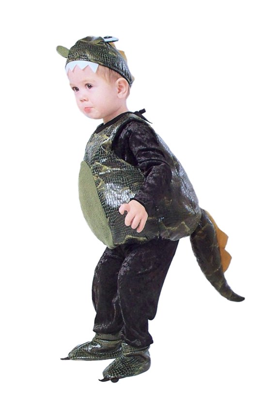 Toddler Boys & Girls Plush Dragon Halloween Costume Body, Hat & Shoes 2T